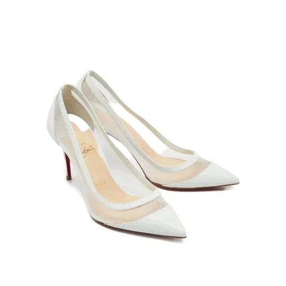 Christian Louboutin White Heels with Transparent Panels - Picture 6 of 6
